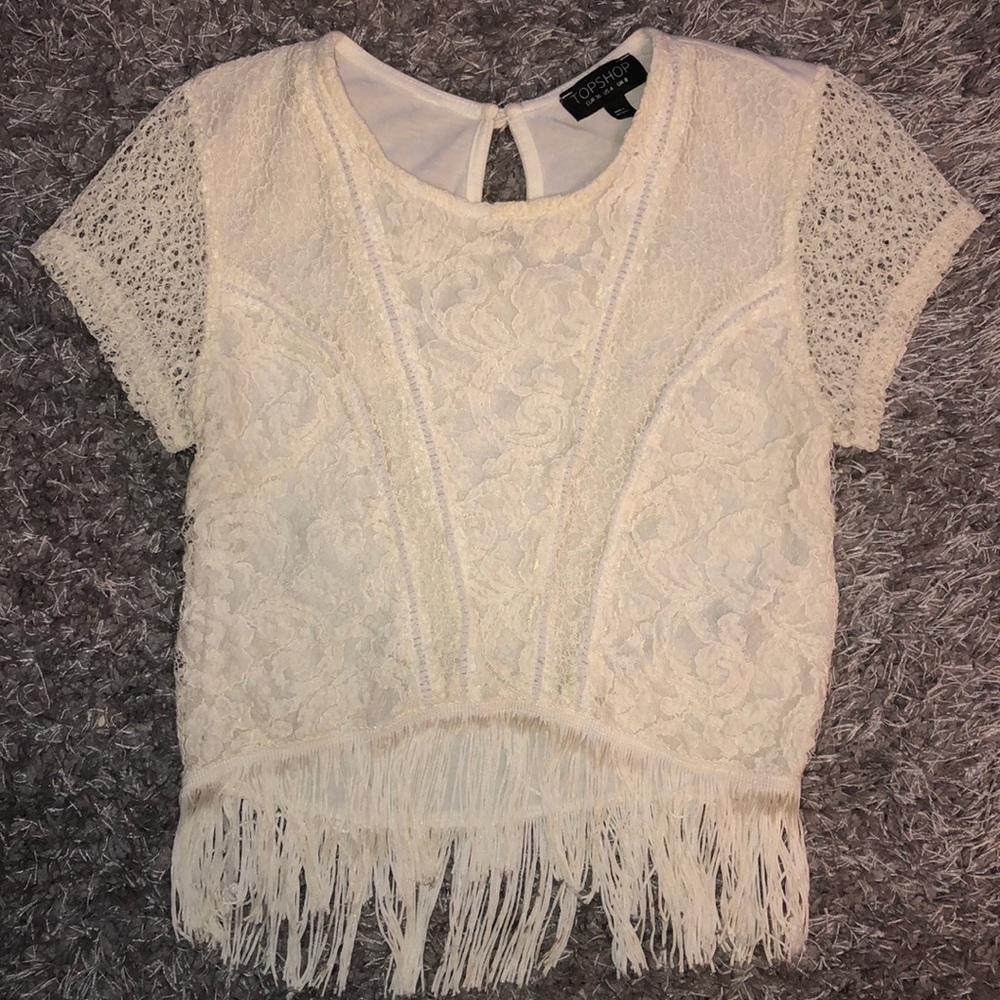 top shop white crop top